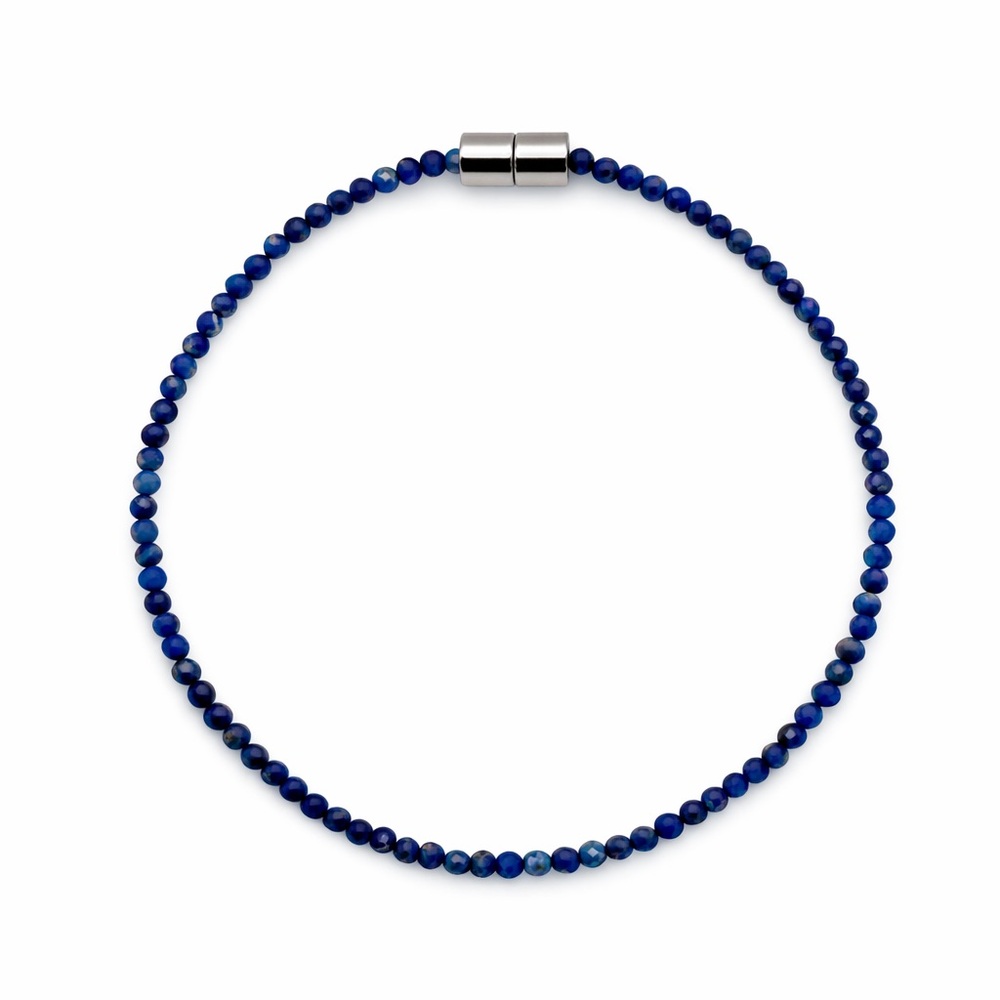 Lapis Gemstone Magnetic Bracelet 7”